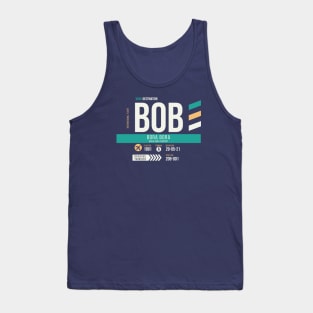 Bora Bora (BOB) Airport Code Baggage Tag Tank Top